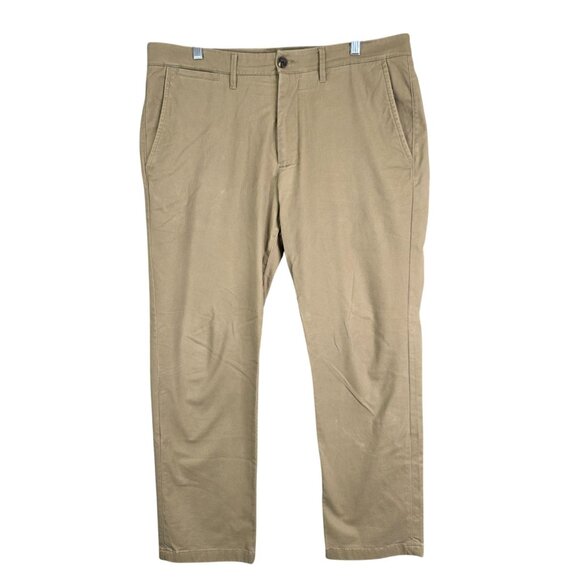 Mens Khaki Goodfellow & Co Hennepin Chino Pants Straight Cotton Blend Size 36x32 - Picture 1 of 11